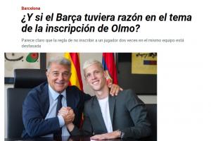 👀马卡发文为奥尔莫注册辩护：也许巴萨是对的，注册规则已过时