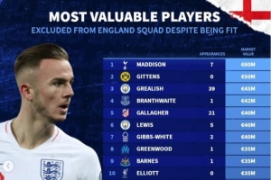 人才济济！德转列落选三狮健康球员身价榜：20人不低于2500万欧