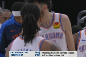 势不可挡💪本赛季雷霆客场已取得26胜 创队史单赛季客胜纪录