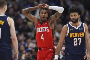 约基奇缺阵！火箭10连胜稳了？ESPN预测明日胜率：火箭高达85.4%