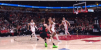 毫厘之间！布泽利斯抢断反击追身压哨三分&裁判逐帧看判没超时！
