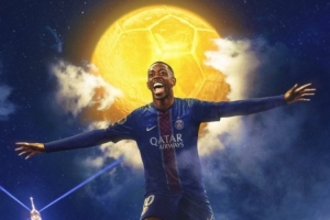 😎法甲晒登贝莱金球海报：世界最佳球员效力于法甲